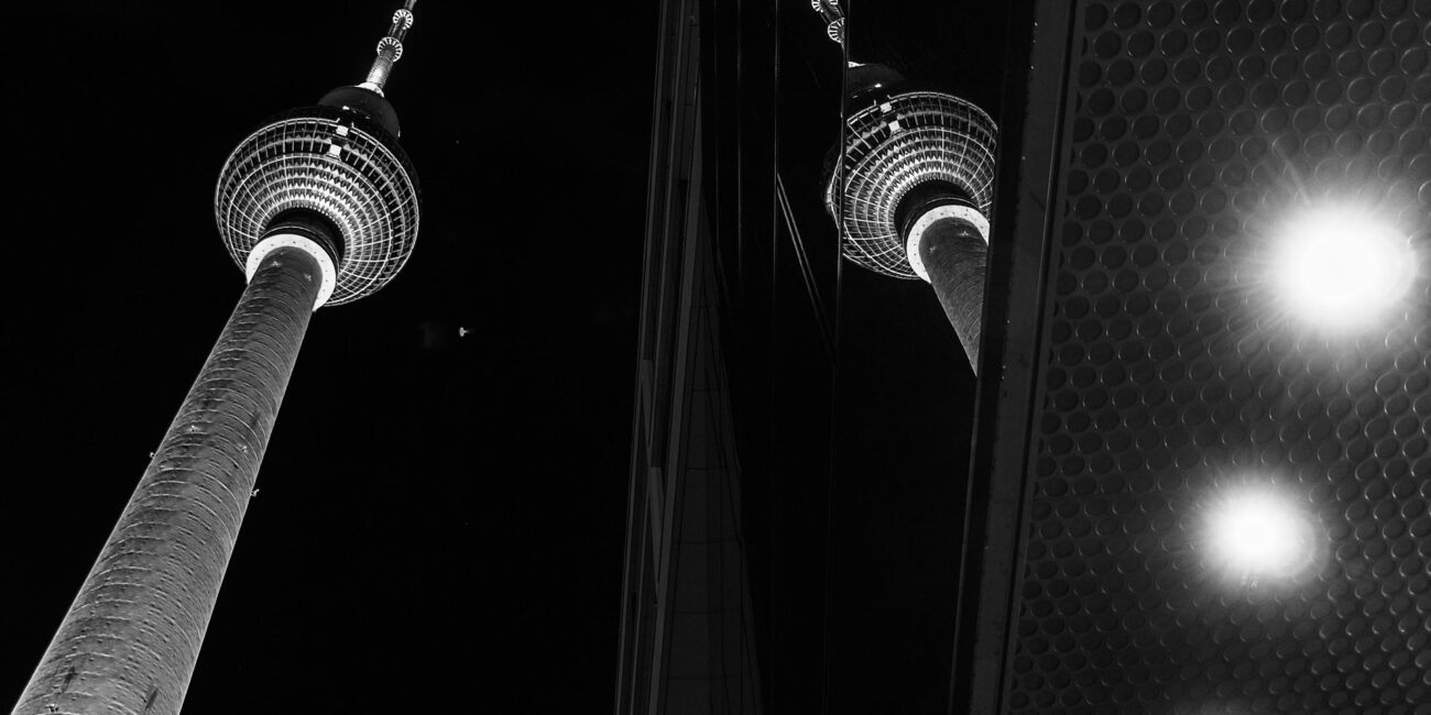 Schwarz-weiß Foto Fernsehturm Berlin