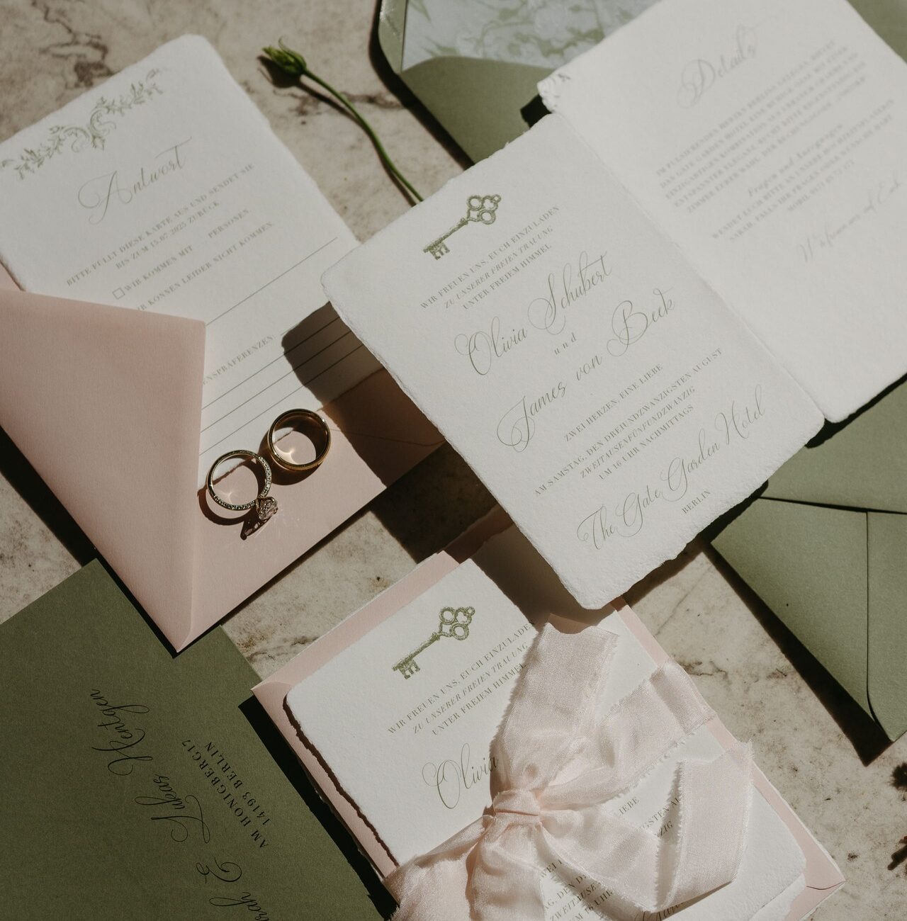 Exklusive Hochzeitspapeterie Einladung Berlin