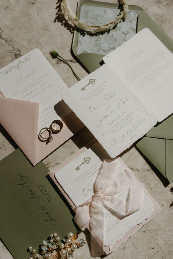 Hochzeitseinladung Papeterie Romantische Hochzeit Berlin