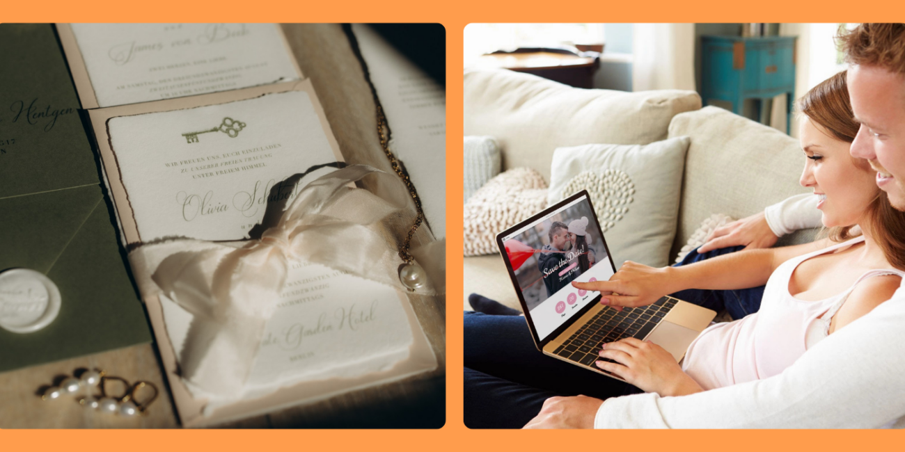 Hochzeitseinladung: Karte vs. Webseite